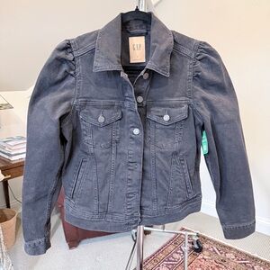 NWT GAP Washed Black Denim Jacket